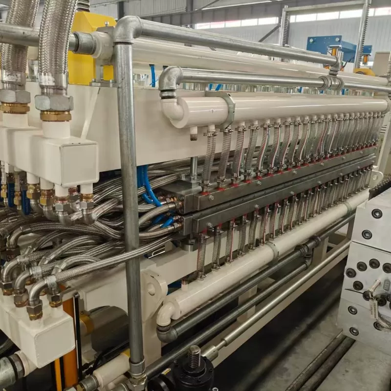 pp pe hollow cross section sheet extrusion line of price