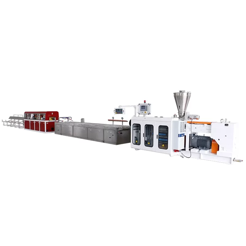 PVC PP HDPE Plastic Reinforce with Steel and Wood Plastic Extrusion Line