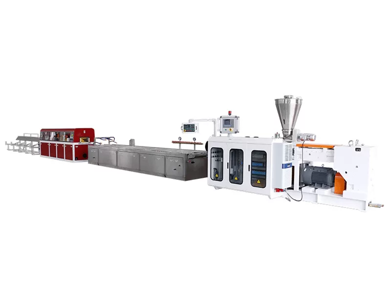 PVC PP HDPE Plastic Reinforce with Steel and Wood Plastic Extrusion Line
