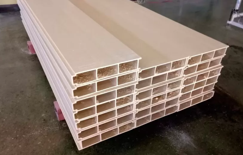 Description of PVC WPC Hollow Plastic Door Panel Extrusion Line