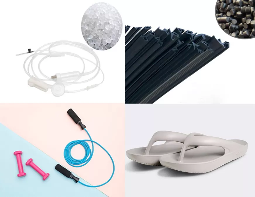Application of TPE Thermoplastic Rubber Elastomer Plastic Compounding Machine
